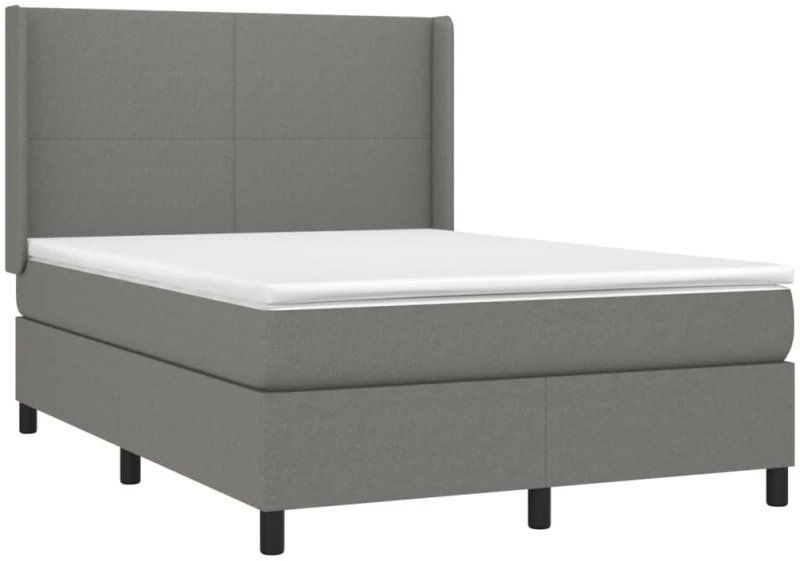 ΚΡΕΒΑΤΙ BOXSPRING ΜΕ ΣΤΡΩΜΑ & LED ΣΚ.ΓΚΡΙ 140X190ΕΚ. ΥΦΑΣΜΑΤΙΝΟ 3138150