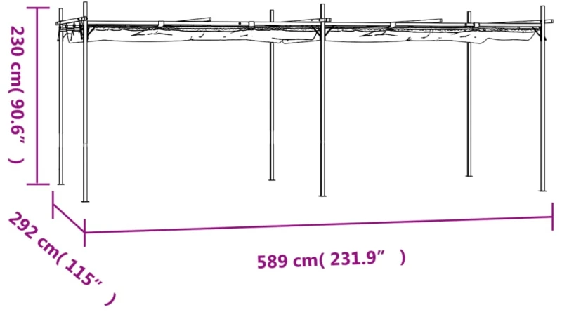 ΠΕΡΓΚΟΛΑ ΜΕ ΠΤΥΣΣΟΜΕΝΗ ΟΡΟΦΗ ΚΡΕΜ 295 X 292 X 230 ΕΚ. 360120