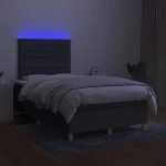 ΚΡΕΒΑΤΙ BOXSPRING ΜΕ ΣΤΡΩΜΑ & LED ΣΚ.ΓΚΡΙ 120X200 ΕΚ ΥΦΑΣΜΑΤΙΝΟ 3135502