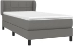 ΚΡΕΒΑΤΙ BOXSPRING ΜΕ ΣΤΡΩΜΑ ΣΚΟΥΡΟ ΓΚΡΙ 90X190 ΕΚ. ΥΦΑΣΜΑΤΙΝΟ 3126206