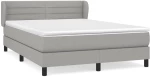ΚΡΕΒΑΤΙ BOXSPRING ΜΕ ΣΤΡΩΜΑ ΑΝΟΙΧΤΟ ΓΚΡΙ 140X190 ΕΚ. ΥΦΑΣΜΑΤΙΝΟ 3126317