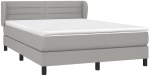 ΚΡΕΒΑΤΙ BOXSPRING ΜΕ ΣΤΡΩΜΑ ΑΝΟΙΧΤΟ ΓΚΡΙ 140X190 ΕΚ. ΥΦΑΣΜΑΤΙΝΟ 3126317