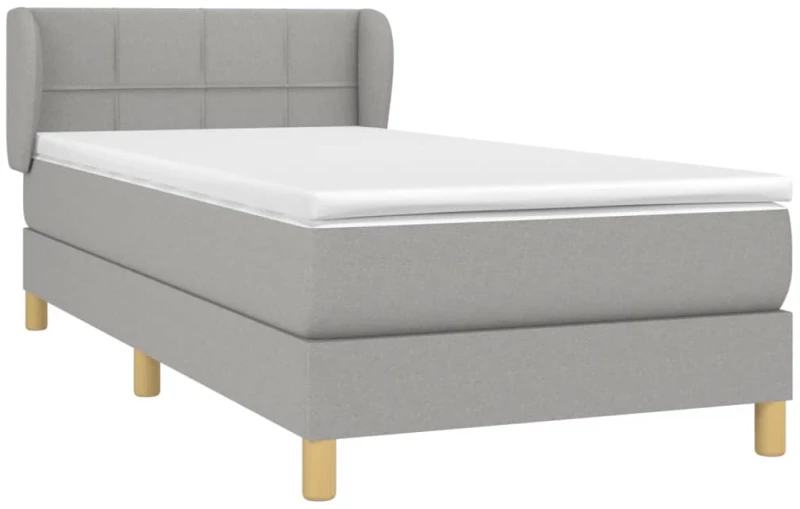 ΚΡΕΒΑΤΙ BOXSPRING ΜΕ ΣΤΡΩΜΑ ΑΝΟΙΧΤΟ ΓΚΡΙ 100X200 ΕΚ. ΥΦΑΣΜΑΤΙΝΟ 3126781