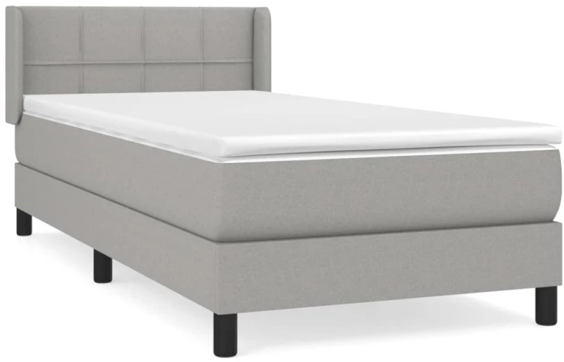 ΚΡΕΒΑΤΙ BOXSPRING ΜΕ ΣΤΡΩΜΑ ΑΝΟΙΧΤΟ ΓΚΡΙ 80X200 ΕΚ. ΥΦΑΣΜΑΤΙΝΟ 3129665
