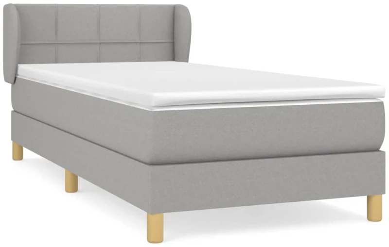 ΚΡΕΒΑΤΙ BOXSPRING ΜΕ ΣΤΡΩΜΑ ΑΝΟΙΧΤΟ ΓΚΡΙ 90X200 ΕΚ. ΥΦΑΣΜΑΤΙΝΟ 3126773