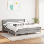 ΚΡΕΒΑΤΙ BOXSPRING ΜΕ ΣΤΡΩΜΑ ΑΝΟΙΧΤΟ ΓΚΡΙ 180X200 ΕΚ. ΥΦΑΣΜΑΤΙΝΟ 3130369