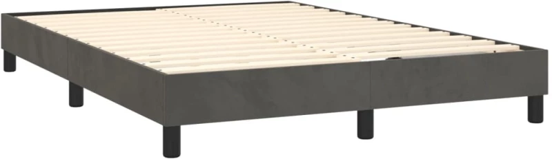 ΚΡΕΒΑΤΙ BOXSPRING ΜΕ ΣΤΡΩΜΑ & LED ΣΚ. ΓΚΡΙ 140X200ΕΚ. ΒΕΛΟΥΔΙΝΟ 3134466