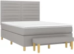 ΚΡΕΒΑΤΙ BOXSPRING ΜΕ ΣΤΡΩΜΑ ΑΝΟΙΧΤΟ ΓΚΡΙ 140X190 ΕΚ. ΥΦΑΣΜΑΤΙΝΟ 3137229