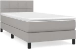 ΚΡΕΒΑΤΙ BOXSPRING ΜΕ ΣΤΡΩΜΑ ΑΝΟΙΧΤΟ ΓΚΡΙ 100X200 ΕΚ. ΥΦΑΣΜΑΤΙΝΟ 3140033