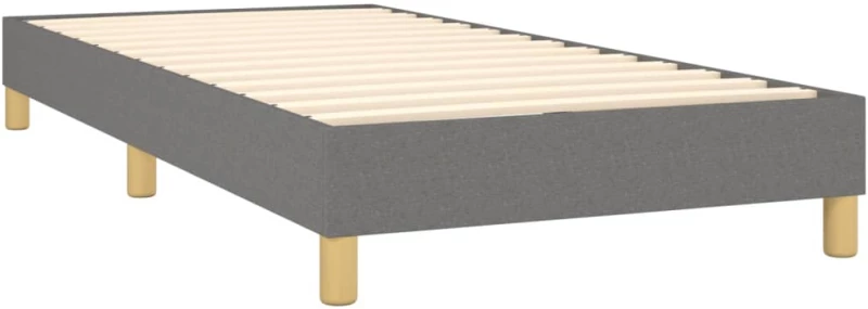 ΚΡΕΒΑΤΙ BOXSPRING ΜΕ ΣΤΡΩΜΑ ΣΚΟΥΡΟ ΓΚΡΙ 100X200 ΕΚ. ΥΦΑΣΜΑΤΙΝΟ 3140594