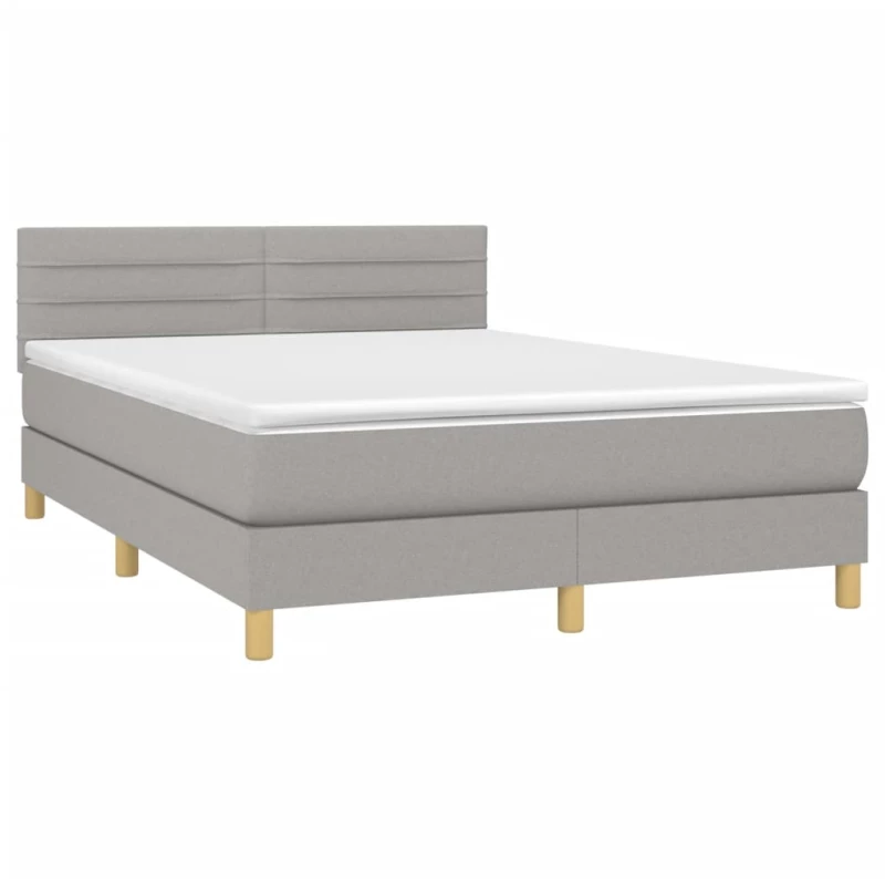 ΚΡΕΒΑΤΙ BOXSPRING ΜΕ ΣΤΡΩΜΑ ΑΝΟΙΧΤΟ ΓΚΡΙ 140X200 ΕΚ. ΥΦΑΣΜΑΤΙΝΟ 3140697