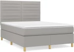 ΚΡΕΒΑΤΙ BOXSPRING ΜΕ ΣΤΡΩΜΑ ΑΝΟΙΧΤΟ ΓΚΡΙ 140X200 ΕΚ. ΥΦΑΣΜΑΤΙΝΟ 3142417