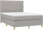 ΚΡΕΒΑΤΙ BOXSPRING ΜΕ ΣΤΡΩΜΑ ΑΝΟΙΧΤΟ ΓΚΡΙ 140X200 ΕΚ. ΥΦΑΣΜΑΤΙΝΟ 3142417