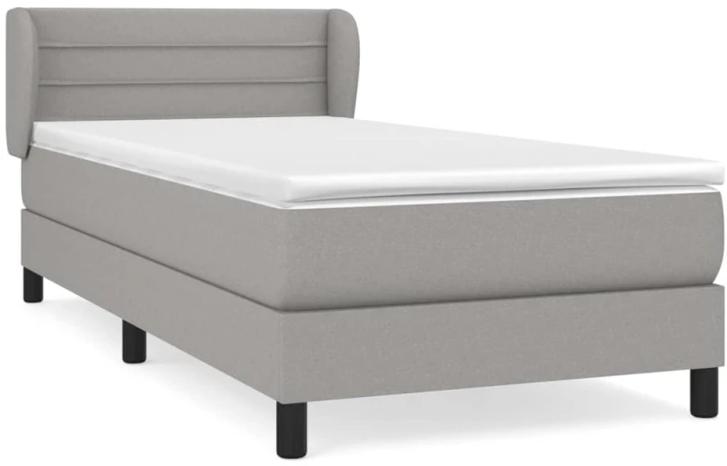 ΚΡΕΒΑΤΙ BOXSPRING ΜΕ ΣΤΡΩΜΑ ΑΝΟΙΧΤΟ ΓΚΡΙ 90X190 ΕΚ. ΥΦΑΣΜΑΤΙΝΟ 3126285