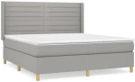ΚΡΕΒΑΤΙ BOXSPRING ΜΕ ΣΤΡΩΜΑ ΑΝΟΙΧΤΟ ΓΚΡΙ 180X200 ΕΚ. ΥΦΑΣΜΑΤΙΝΟ 3132089