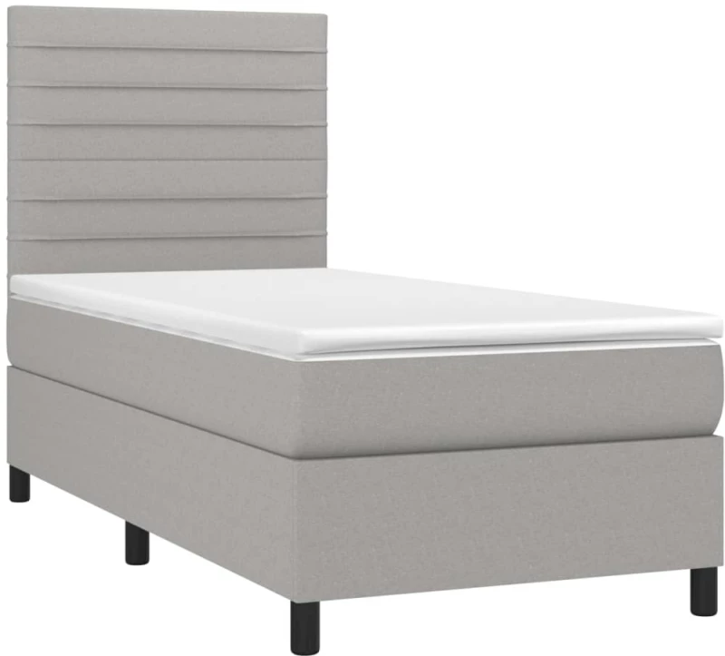 ΚΡΕΒΑΤΙ BOXSPRING ΜΕ ΣΤΡΩΜΑ & LED ΑΝ.ΓΚΡΙ 90X200 ΕΚ. ΥΦΑΣΜΑΤΙΝΟ 3134925