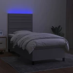 ΚΡΕΒΑΤΙ BOXSPRING ΜΕ ΣΤΡΩΜΑ & LED ΑΝ.ΓΚΡΙ 90X200 ΕΚ. ΥΦΑΣΜΑΤΙΝΟ 3134925