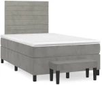 ΚΡΕΒΑΤΙ BOXSPRING ΜΕ ΣΤΡΩΜΑ ΑΝΟΙΧΤΟ ΓΚΡΙ 120X200 ΕΚ. ΒΕΛΟΥΔΙΝΟ 3137893