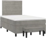 ΚΡΕΒΑΤΙ BOXSPRING ΜΕ ΣΤΡΩΜΑ ΑΝΟΙΧΤΟ ΓΚΡΙ 120X200 ΕΚ. ΒΕΛΟΥΔΙΝΟ 3137893
