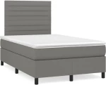 ΚΡΕΒΑΤΙ BOXSPRING ΜΕ ΣΤΡΩΜΑ ΣΚΟΥΡΟ ΓΚΡΙ 120X200 ΕΚ. ΥΦΑΣΜΑΤΙΝΟ 3141842