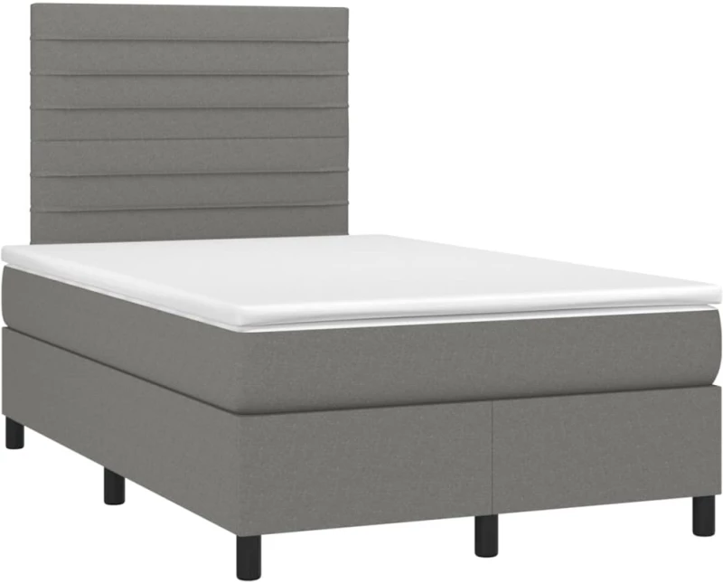 ΚΡΕΒΑΤΙ BOXSPRING ΜΕ ΣΤΡΩΜΑ ΣΚΟΥΡΟ ΓΚΡΙ 120X200 ΕΚ. ΥΦΑΣΜΑΤΙΝΟ 3141842