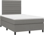ΚΡΕΒΑΤΙ BOXSPRING ΜΕ ΣΤΡΩΜΑ ΣΚΟΥΡΟ ΓΚΡΙ 120X200 ΕΚ. ΥΦΑΣΜΑΤΙΝΟ 3141842