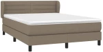 ΚΡΕΒΑΤΙ BOXSPRING ΜΕ ΣΤΡΩΜΑ TAUPE 140X200 ΕΚ. ΥΦΑΣΜΑΤΙΝΟ 3126329