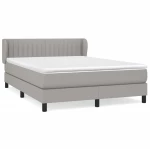 ΚΡΕΒΑΤΙ BOXSPRING ΜΕ ΣΤΡΩΜΑ ΑΝΟΙΧΤΟ ΓΚΡΙ 140X200 ΕΚ. ΥΦΑΣΜΑΤΙΝΟ 3126405