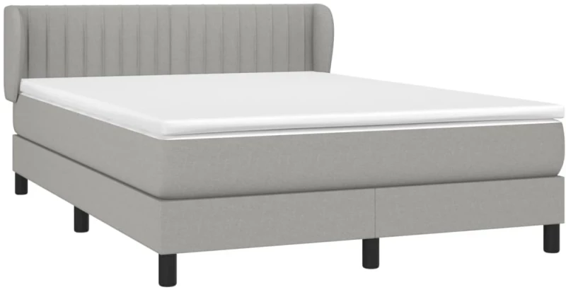 ΚΡΕΒΑΤΙ BOXSPRING ΜΕ ΣΤΡΩΜΑ ΑΝΟΙΧΤΟ ΓΚΡΙ 140X200 ΕΚ. ΥΦΑΣΜΑΤΙΝΟ 3126405