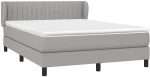 ΚΡΕΒΑΤΙ BOXSPRING ΜΕ ΣΤΡΩΜΑ ΑΝΟΙΧΤΟ ΓΚΡΙ 140X200 ΕΚ. ΥΦΑΣΜΑΤΙΝΟ 3126405