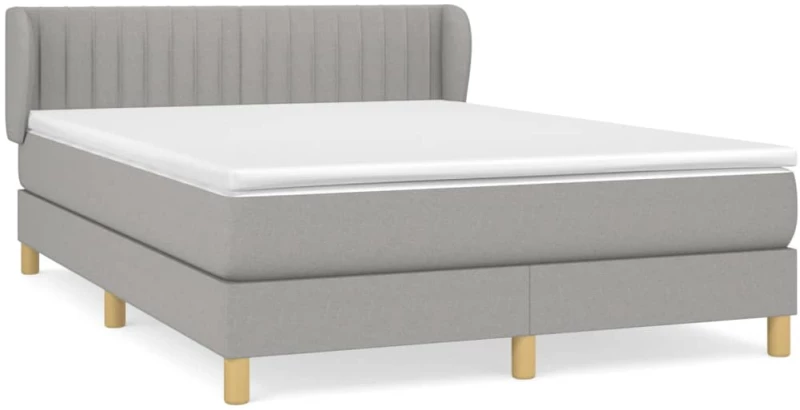 ΚΡΕΒΑΤΙ BOXSPRING ΜΕ ΣΤΡΩΜΑ ΑΝΟΙΧΤΟ ΓΚΡΙ 140X200 ΕΚ. ΥΦΑΣΜΑΤΙΝΟ 3126965