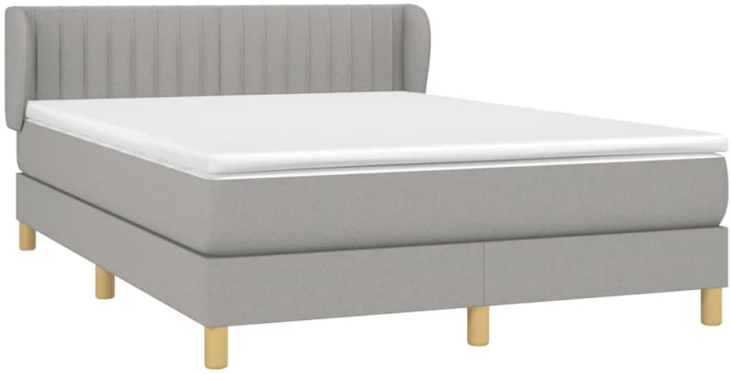 ΚΡΕΒΑΤΙ BOXSPRING ΜΕ ΣΤΡΩΜΑ ΑΝΟΙΧΤΟ ΓΚΡΙ 140X200 ΕΚ. ΥΦΑΣΜΑΤΙΝΟ 3126965