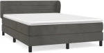 ΚΡΕΒΑΤΙ BOXSPRING ΜΕ ΣΤΡΩΜΑ ΣΚΟΥΡΟ ΓΚΡΙ 160X200 ΕΚ. ΒΕΛΟΥΔΙΝΟ 3127560