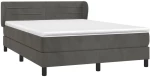 ΚΡΕΒΑΤΙ BOXSPRING ΜΕ ΣΤΡΩΜΑ ΣΚΟΥΡΟ ΓΚΡΙ 160X200 ΕΚ. ΒΕΛΟΥΔΙΝΟ 3127560