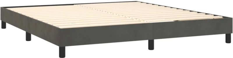 ΚΡΕΒΑΤΙ BOXSPRING ΜΕ ΣΤΡΩΜΑ ΣΚΟΥΡΟ ΓΚΡΙ 160X200 ΕΚ. ΒΕΛΟΥΔΙΝΟ 3127560