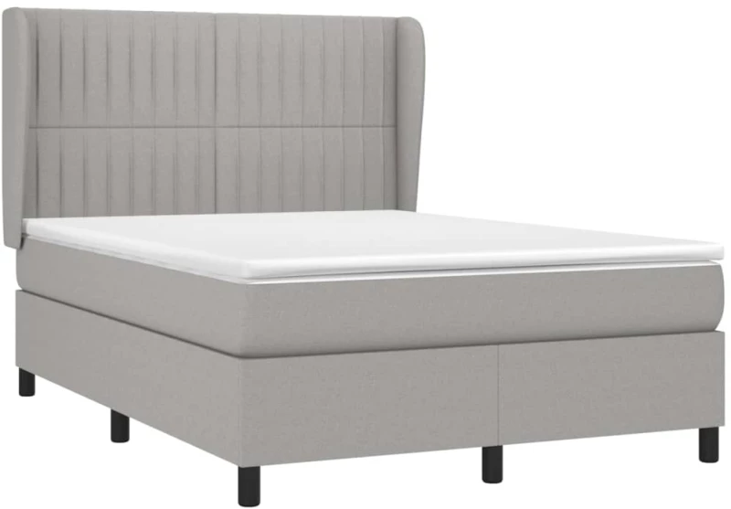 ΚΡΕΒΑΤΙ BOXSPRING ΜΕ ΣΤΡΩΜΑ ΑΝΟΙΧΤΟ ΓΚΡΙ 140X190 ΕΚ. ΥΦΑΣΜΑΤΙΝΟ 3128117