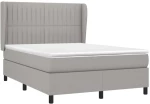 ΚΡΕΒΑΤΙ BOXSPRING ΜΕ ΣΤΡΩΜΑ ΑΝΟΙΧΤΟ ΓΚΡΙ 140X190 ΕΚ. ΥΦΑΣΜΑΤΙΝΟ 3128117
