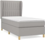 ΚΡΕΒΑΤΙ BOXSPRING ΜΕ ΣΤΡΩΜΑ ΑΝΟΙΧΤΟ ΓΚΡΙ 80X200 ΕΚ. ΥΦΑΣΜΑΤΙΝΟ 3128637