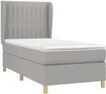 ΚΡΕΒΑΤΙ BOXSPRING ΜΕ ΣΤΡΩΜΑ ΑΝΟΙΧΤΟ ΓΚΡΙ 80X200 ΕΚ. ΥΦΑΣΜΑΤΙΝΟ 3128637