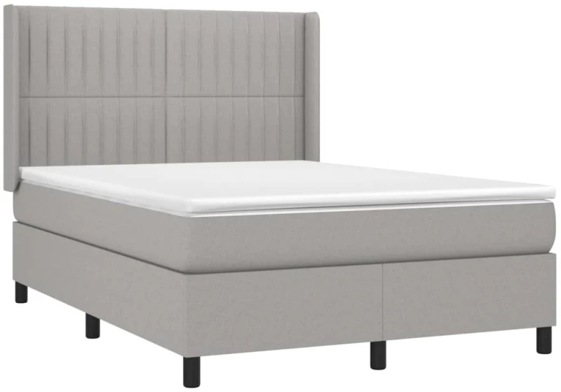 ΚΡΕΒΑΤΙ BOXSPRING ΜΕ ΣΤΡΩΜΑ ΑΝΟΙΧΤΟ ΓΚΡΙ 140X190 ΕΚ. ΥΦΑΣΜΑΤΙΝΟ 3131585