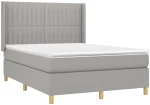ΚΡΕΒΑΤΙ BOXSPRING ΜΕ ΣΤΡΩΜΑ ΑΝΟΙΧΤΟ ΓΚΡΙ 140X190 ΕΚ. ΥΦΑΣΜΑΤΙΝΟ 3132145