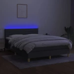 ΚΡΕΒΑΤΙ BOXSPRING ΜΕ ΣΤΡΩΜΑ & LED ΣΚ.ΓΚΡΙ 140X200 ΕΚ ΥΦΑΣΜΑΤΙΝΟ 3133798
