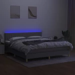 ΚΡΕΒΑΤΙ BOXSPRING ΜΕ ΣΤΡΩΜΑ & LED ΑΝ.ΓΚΡΙ 160X200 ΕΚ ΥΦΑΣΜΑΤΙΝΟ 3133885