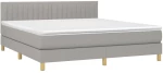 ΚΡΕΒΑΤΙ BOXSPRING ΜΕ ΣΤΡΩΜΑ & LED ΑΝ.ΓΚΡΙ 160X200 ΕΚ ΥΦΑΣΜΑΤΙΝΟ 3133885