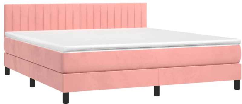 ΚΡΕΒΑΤΙ BOXSPRING ΜΕ ΣΤΡΩΜΑ & LED ΡΟΖ 180X200 ΕΚ. ΒΕΛΟΥΔΙΝΟ 3134542