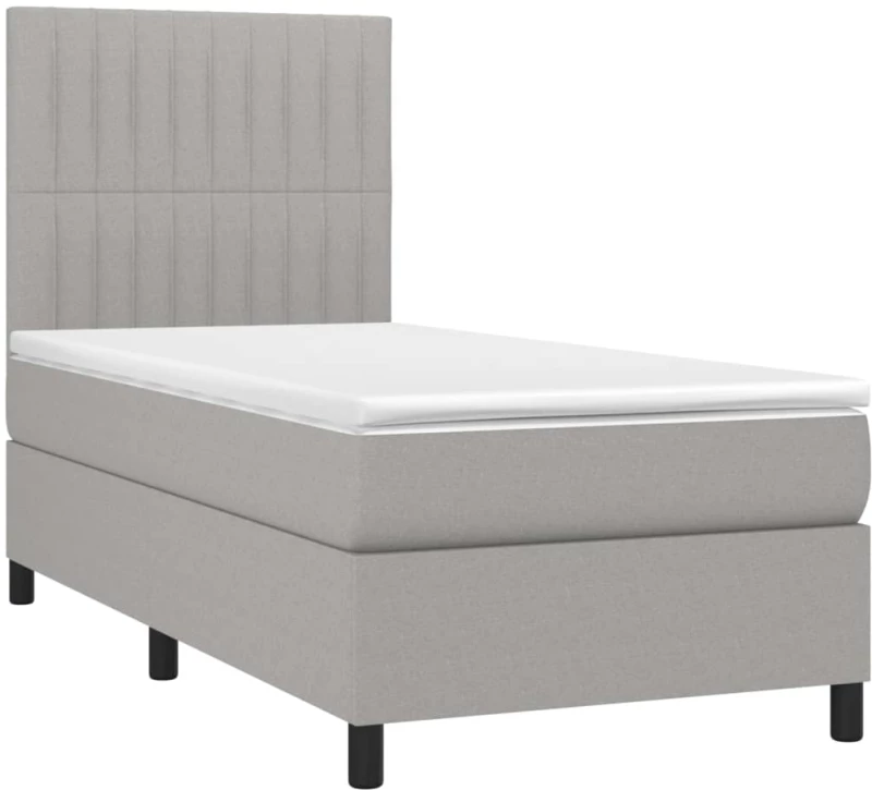 ΚΡΕΒΑΤΙ BOXSPRING ΜΕ ΣΤΡΩΜΑ & LED ΑΝ.ΓΚΡΙ 80X200 ΕΚ. ΥΦΑΣΜΑΤΙΝΟ 3134989