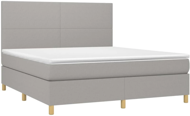 ΚΡΕΒΑΤΙ BOXSPRING ΜΕ ΣΤΡΩΜΑ & LED ΑΝ.ΓΚΡΙ 160X200ΕΚ. ΥΦΑΣΜΑΤΙΝΟ 3135285
