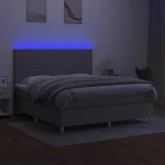 ΚΡΕΒΑΤΙ BOXSPRING ΜΕ ΣΤΡΩΜΑ & LED ΑΝ.ΓΚΡΙ 160X200ΕΚ. ΥΦΑΣΜΑΤΙΝΟ 3135285