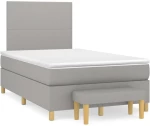 ΚΡΕΒΑΤΙ BOXSPRING ΜΕ ΣΤΡΩΜΑ ΑΝΟΙΧΤΟ ΓΚΡΙ 120X200 ΕΚ. ΥΦΑΣΜΑΤΙΝΟ 3136981