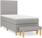 ΚΡΕΒΑΤΙ BOXSPRING ΜΕ ΣΤΡΩΜΑ ΑΝΟΙΧΤΟ ΓΚΡΙ 80X200 ΕΚ. ΥΦΑΣΜΑΤΙΝΟ 3137269